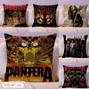 Band PPantera Cushion Cover Natural Linen Pillow Case DoubleSided Print Decorative Sofa Pillowcase Home Decor Gift