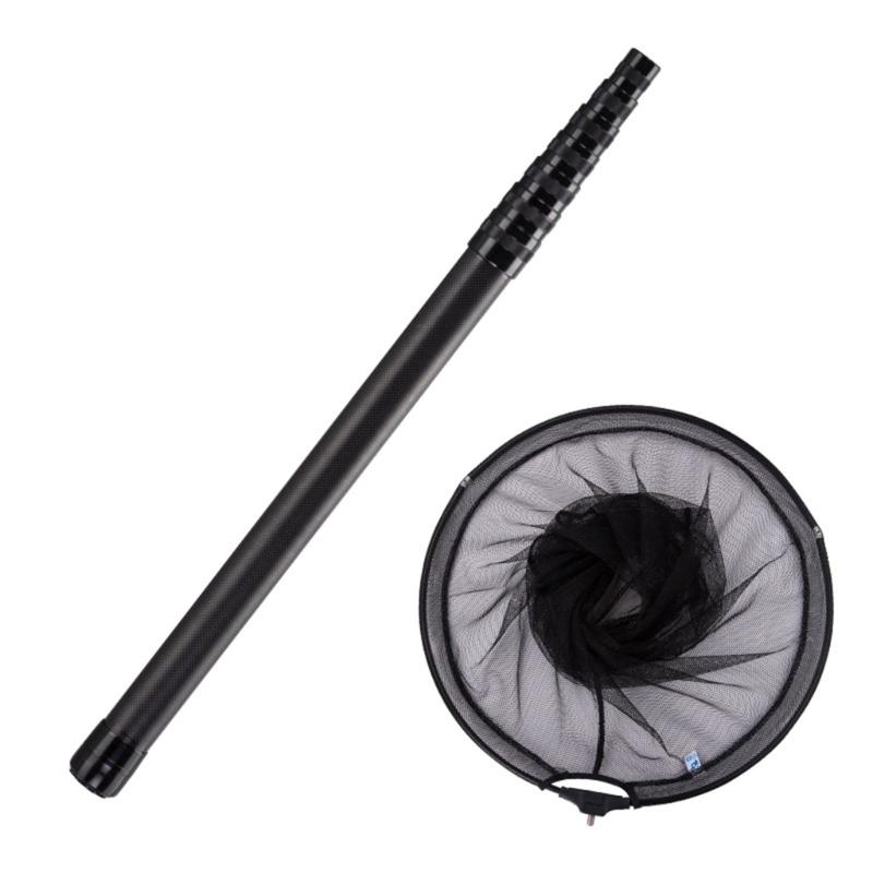 Kohlefaser-Fischkescherstange Angelgriffstangen Lange Fischernetze Teleskopgriff Klappstangen Langlebig