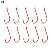 Red 10 Pcs/bag Hooks 11#/12#/13#/14# 6#/7#/8#/9#/10#
