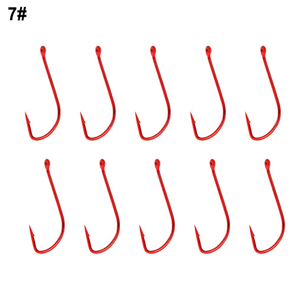 Red 10 Pcs/bag Hooks 11#/12#/13#/14# 6#/7#/8#/9#/10#