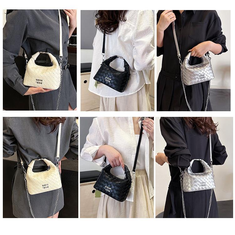 IELGY French premium hand carry women's bag 100 summer silver shoulder messenger bag