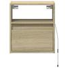 Vidaxl Ścienne Szafki Tv Z Led, 2 Szt., Dąb Sonoma, 41X31X45 Cm