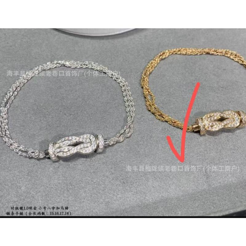 High-quality Horseshoe Buckle 8-character Smooth Half-diamond Full Diamond Bracelet for Couple Size, Diamond-encrusted Bracelet for Women