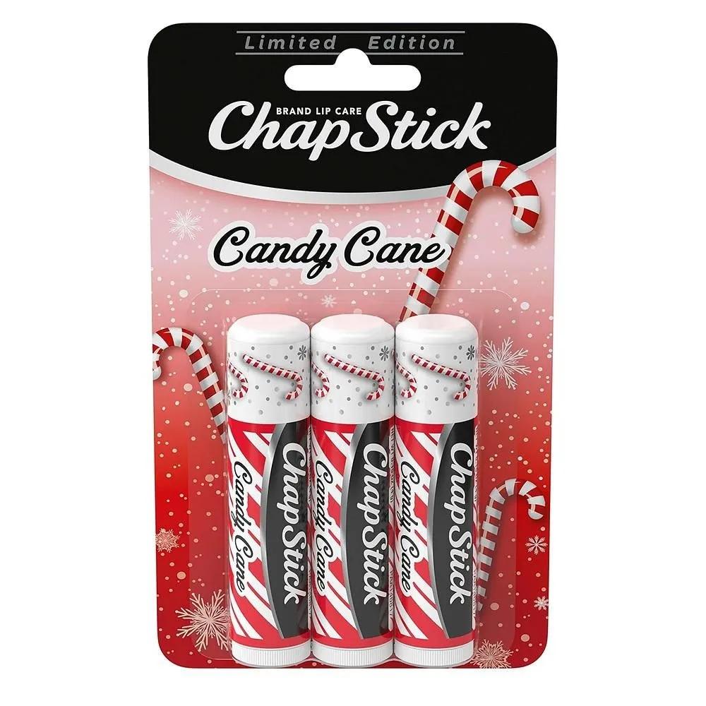 ChapStick Candy Cane Peppermint Lip Balm Tube, Candy Cane Lip Balm