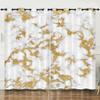 Curtains Nordic Style Marble Texture Bedroom Curtains Digital Printing Blackout Curtains No Punching