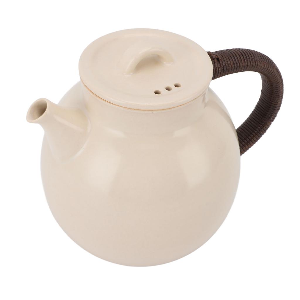Ceramic Tea Pot 800ML Heatproof Blooming Loose Leaf Teapot for Induction Cookers Gas Stove Boiling