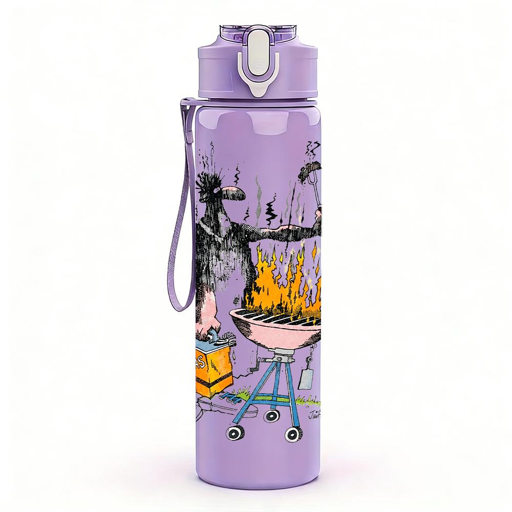 1PC Colorful Graffiti Street Art Collage Print 750ml Portable Sports Water Bottle Leakproof Gym Outdoor Travel Drink Cup