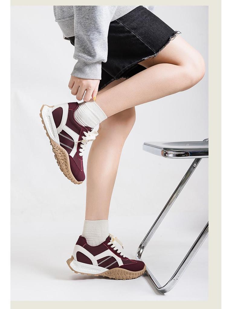 Women's Thick-Soled German Training Shoes - New Autumn Versatile Casual Sneakers for Petite Height Boost (Forrest Gump Inspired) F8867