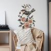 Retro Blumen und Vögel Schlafzimmer Wohnzimmer Eingangshalle Zuhause Hintergrund Verschönerung Wandaufkleber