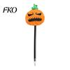 Smooth Writing Pen Halloween Pumpkin Gel Ink Pen, 0.7mm Rollerball with Plush Pumpkin, Novelty Black for Party Favors, Gift Supplies Marker