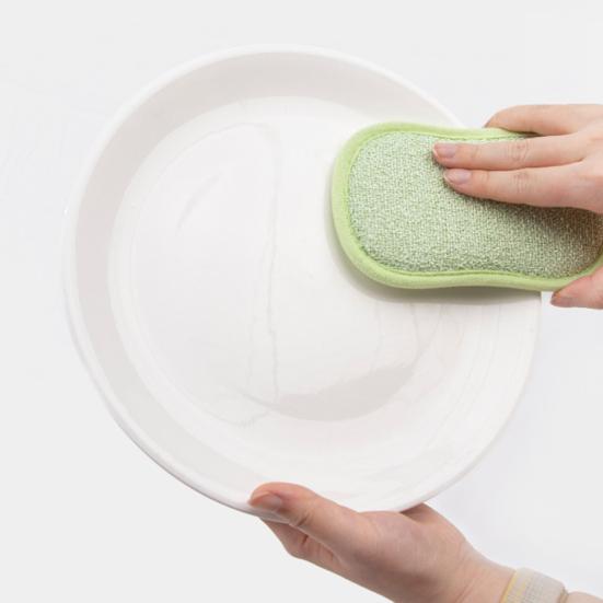 5Pcs Dishwashing Sponge Set Strong Decontamination Quick Cleaning Mesh Surface Scrubbing Sponge Kitchen Cleaning Tool