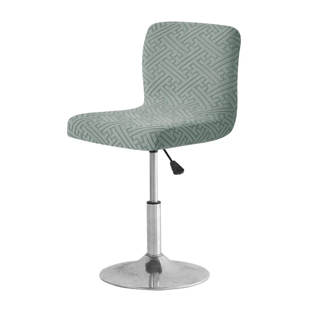Fashion Short Back Jacquard Bar Chair Cover Elastic Stretch Bar Stool Seat Covers Solid Color Seat Chair Cover Banquet Dining