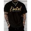 European Sizes Mens Small Tshirts Men's Limited Edition Golden