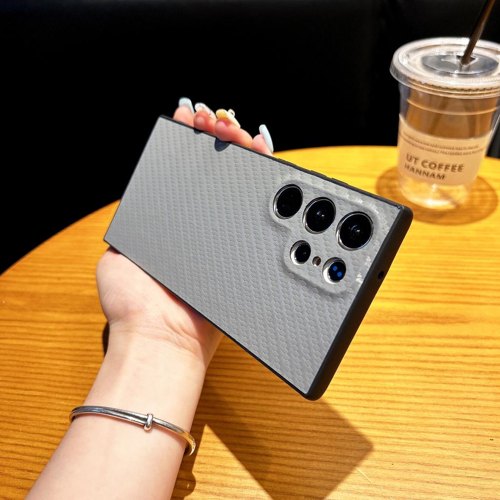 Carbon Fiber Texture Phone Cover For iPhone 15 14 Pro Max 13 12 Pro 11 Samsung S24 S23 Ultra S22 Glossy Shockproof Soft TPU Case