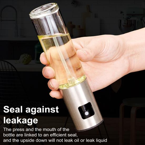 100ML Oil Sprayer Refillable Press Cooking Grilling Baking Frying Salad BBQ Olive Oil Dispenser Mister Spray Glass Bottle Kitchen Gadgets