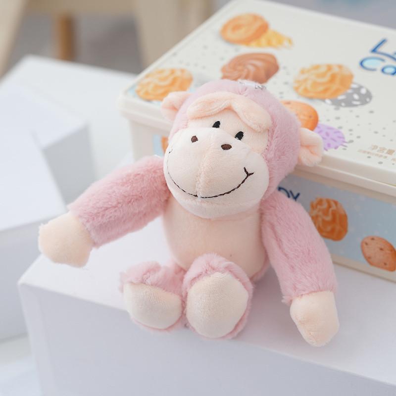 Adorable Plush Monkey Keychain Soft Stuffed Animal Toy For Backpack Or Keys