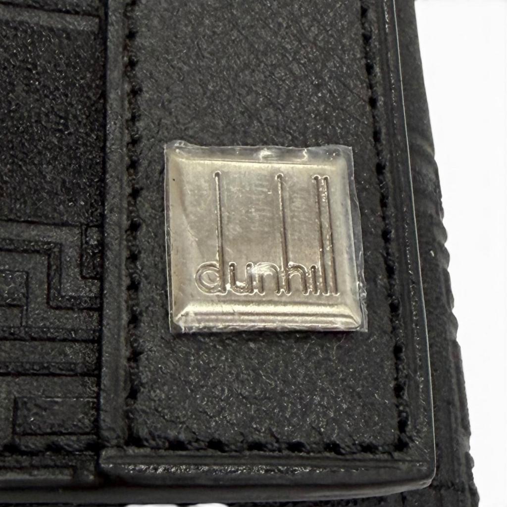 Pristine Dunhill Key Holder D9 With Logo All-over Print 6-key Hook Black Used