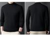 Men's Heavyweight 450g Wool Sweater: Autumn/Winter Casual Half-High Neck Knit Pullover