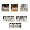 3 Pieces Christmas Miniature House Statue Tabletop Decor Decorative Gift with Light Ceramic Small House Figurine for Holiday