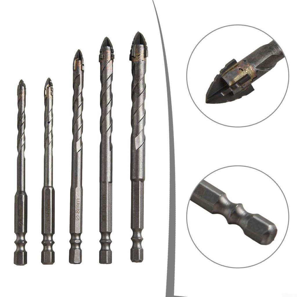 Tungsten Alloy 5pcs Eccentric Drill Bits for Efficient Material Drilling