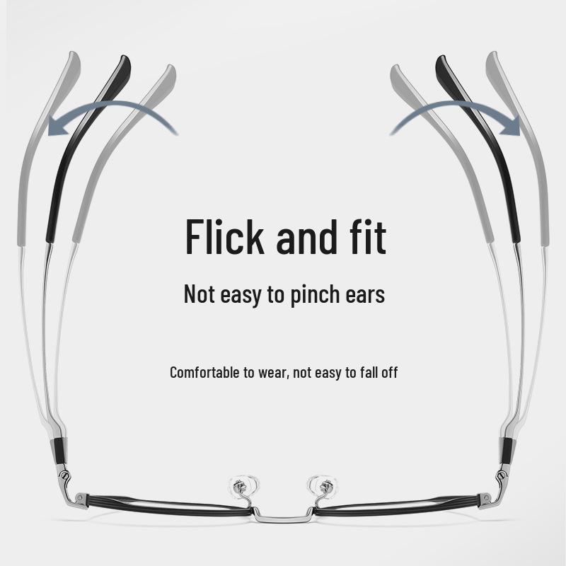 Bestfen BW9905B Retro Polygonal Titanium Wide Rim High-Power Myopia Eyeglass Frame