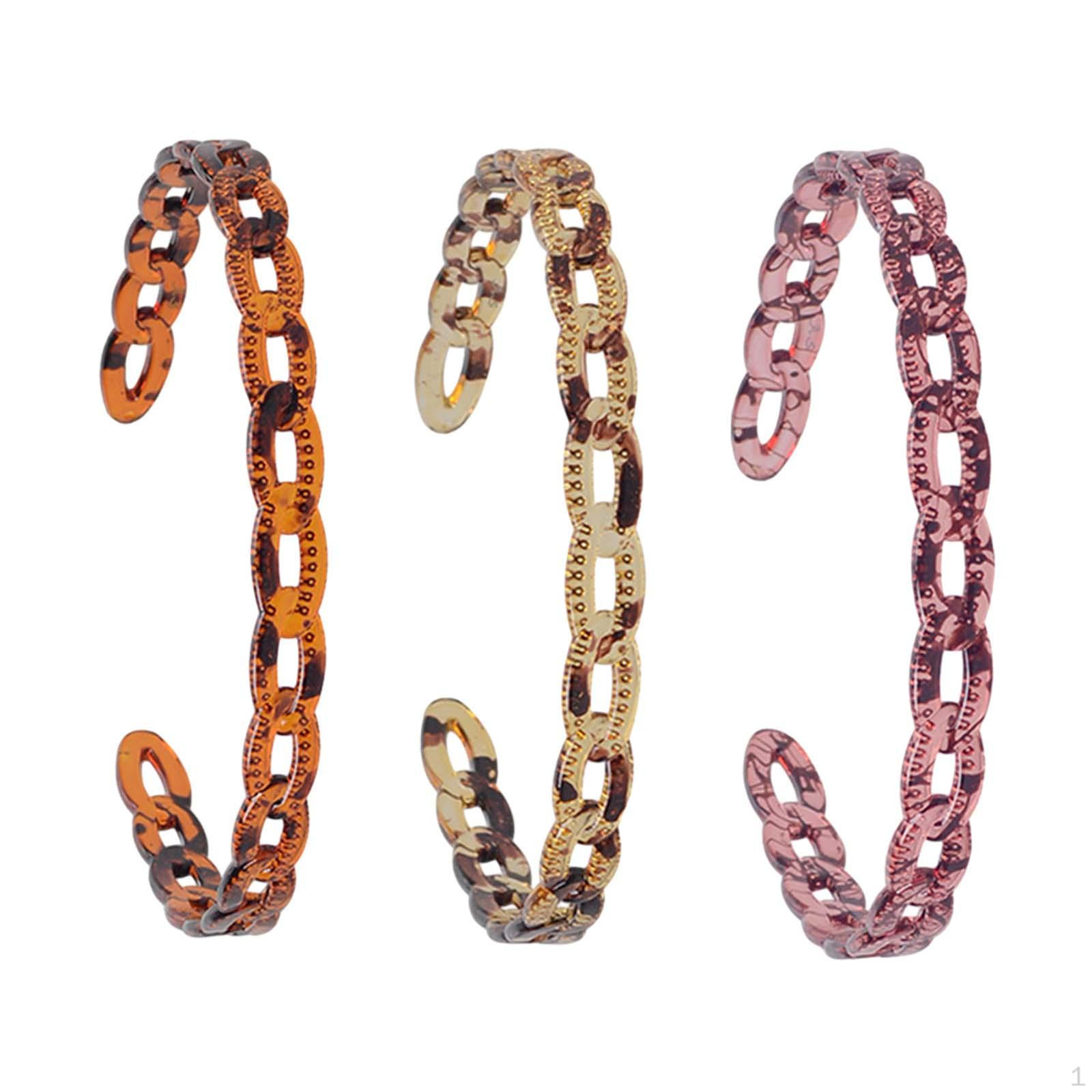 

3 шт. Однотонные повязки на голову, резинки для волос, смола Pp, модные для женщин, девушек, случайного цвета, женские