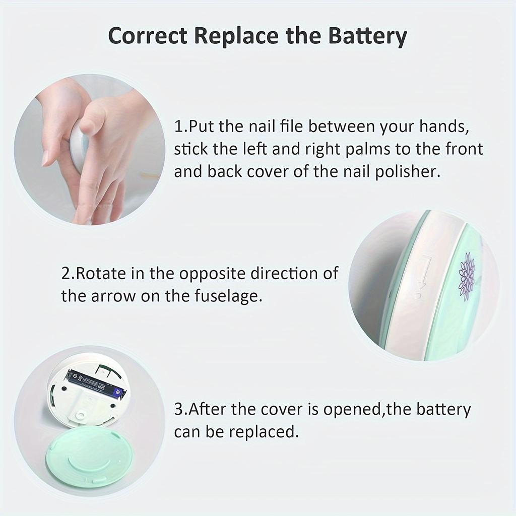 1 Set Elektrischer Nagelknipser - mit austauschbaren 6 Schleifköpfen, geräuscharm, ergonomischer Hand-Nagelfräser - für Männer & Frauen - geeignet für Zuhause