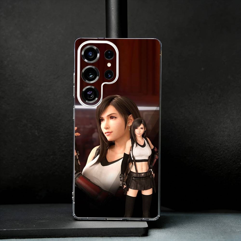 Game FF T-Tifa L-Lockhart-S Phone Case For Samsung S25,S24,S21,S22,S23,S30,Ultra,S20,Plus,Fe,Note,10,9,5G Transparent Cover