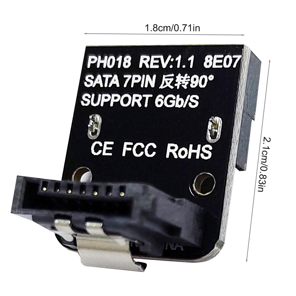 SATA 7Pin Female To 7pin Male Adapter 90 Degree Angle Elbow Adapter Up /Down 90 Degree Angled Adapter for Motherboard Mainboard