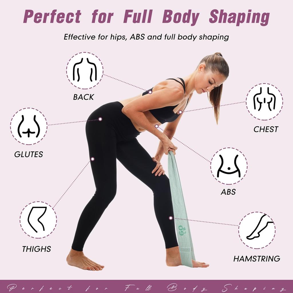 Exercise Resistance Bands, 3 Sets of Exercise Bands, Fabric Exercise Bands, Yoga, Rehabilitation, Fitness, and Home Exercises