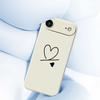 For iPhone 17 Air Case Black Love Pattern Printing Straight Edge TPU Phone Back Cover