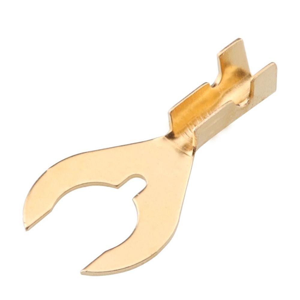 100PCS Brass Terminator Connector Crab Feet U-Type Terminals Electrical Kit Switching Power Supply