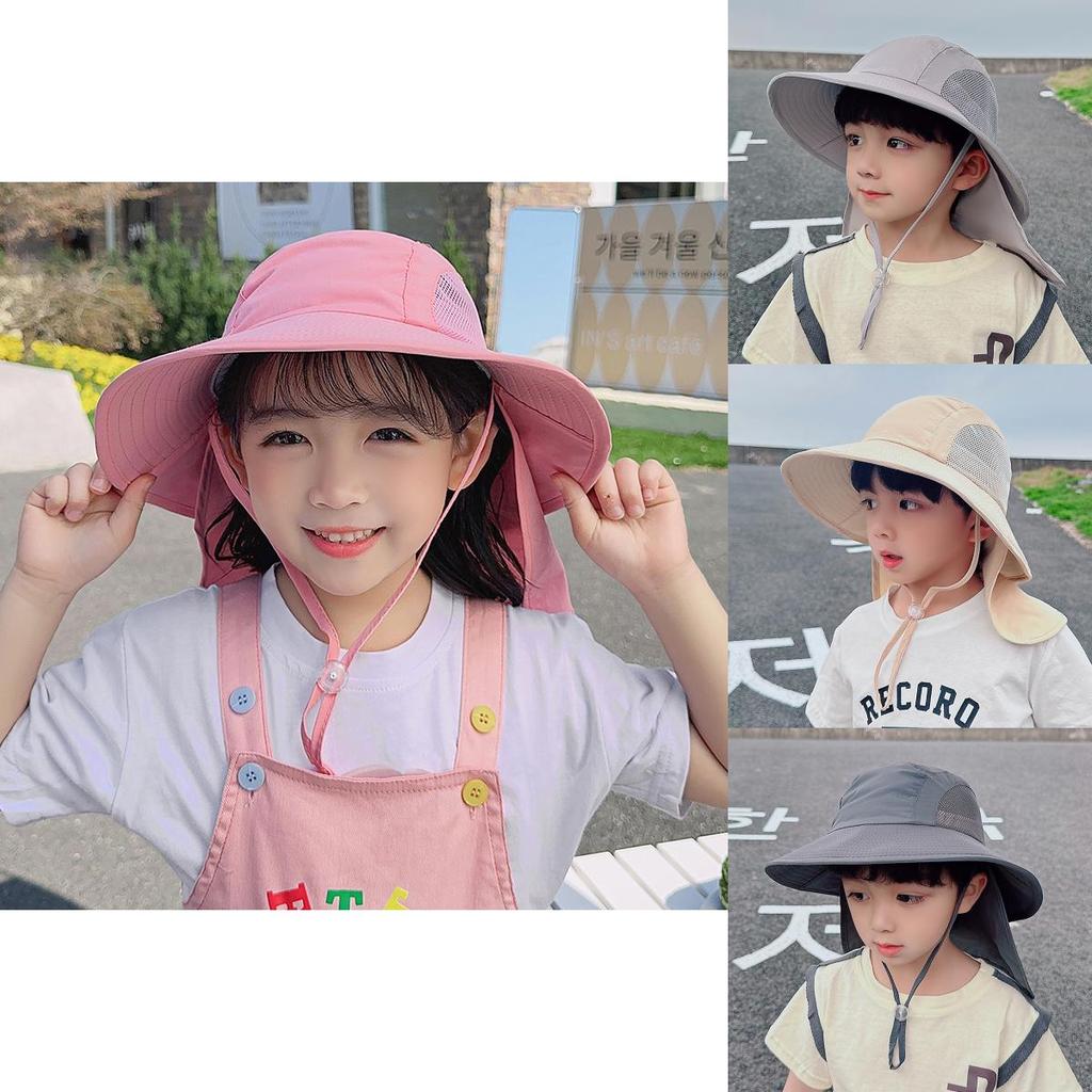 Sonnenhut für Baby Jungen und Mädchen mit breiter Krempe und Nackenschutz für Outdoor-Aktivitäten