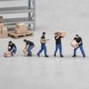 5 Pieces Delivery Worker Figures Realistic Pose Mini Resin