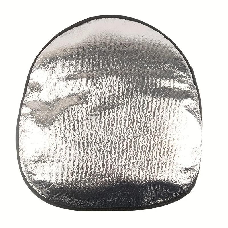 Car Steering Wheel Sun Shade, Double Thick Heat Protection Foldable Anti-UV Shield Silver Reflective Cover | Universal Fit Auto