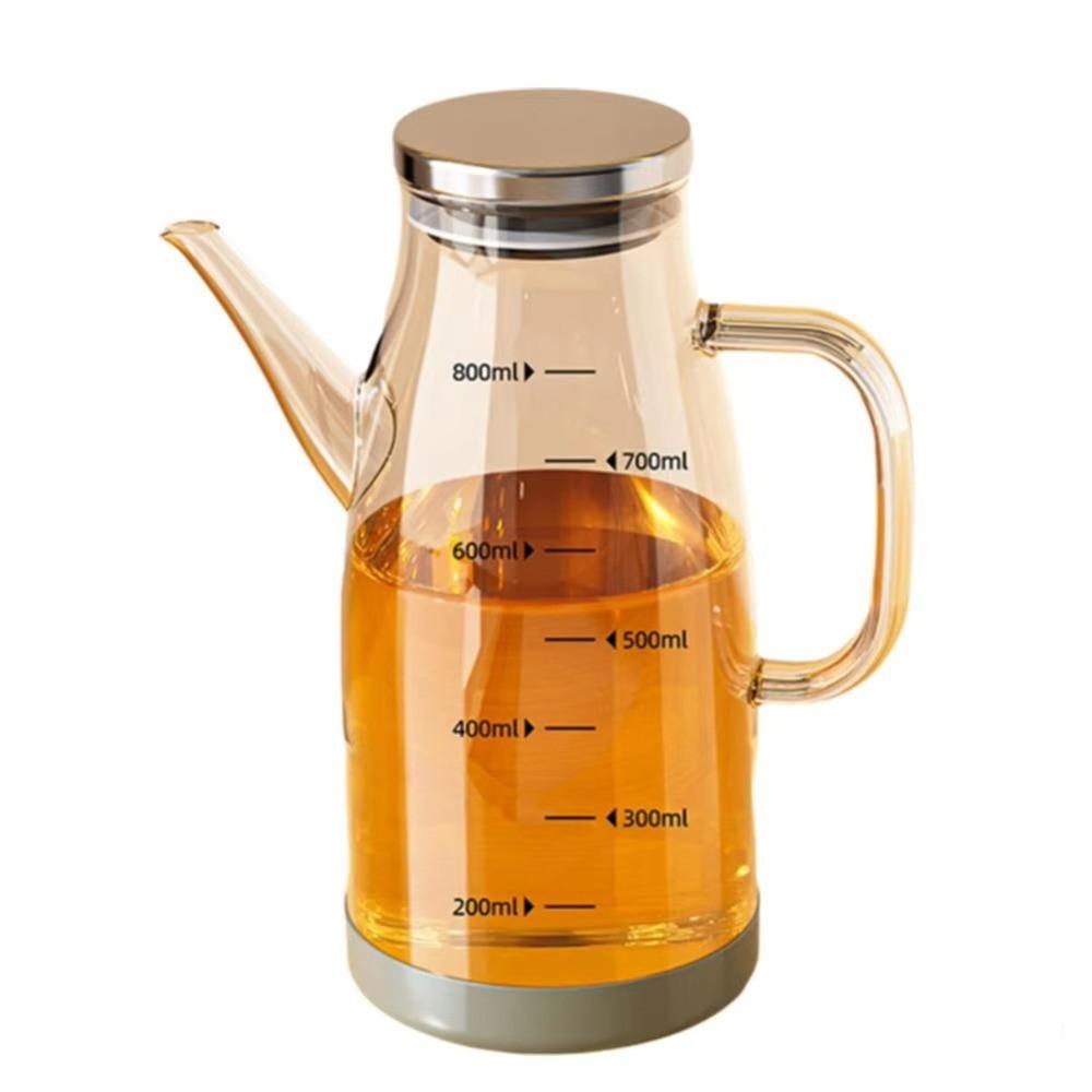 Large Capacity Glass Oil Pot Food-grade Oil Storage Container Oil Dispenser Bottle  Household