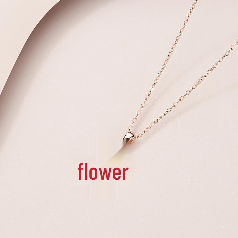 Double-Sided Four-Leaf Clover Heart Necklace: Sterling Silver Clavicle Chain, Women's Summer Korean Fashion, Mori Style Pendant.