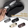 Boîte à lunettes en cuir pour pare-soleil de voiture, clip de rangement pour lunettes de soleil pour Cayenne Panamera Macan 911 718 Taycan Boxster Cayman 918