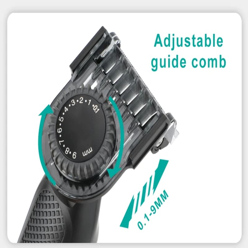 Hair Trimmer Waterproof and Rust-proof Household Rechargeable Adjustable Hair Trimmer Full Body Washable Reciprocating Men's Beard Trimmer