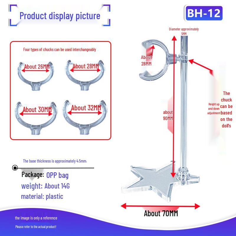 Adjustable Bracket for BJD Cotton Dolls, Strong Non-Damaging Chuck