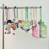 Cute Mini Puff Foam Keychain Cartoon Girl Phone Keyring Pendant Key Hanging Decoration Bag Charms For Couple Gifts