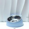Popular Slanted Stainless Steel Pet Bowl - Detachable, Washable, Anti-Spill Design for Cats & Dogs.
