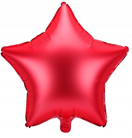 Balon Foliowy Gwiazdka, 48Cm, Czerwony