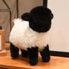 Bambola di Peluche Agnello Pecora Faccia Nera Tre Colori Giocattolo di Peluche Riempito in Piedi Rosa Bianco Crema Animale della Prateria Peluche Carino Regalo