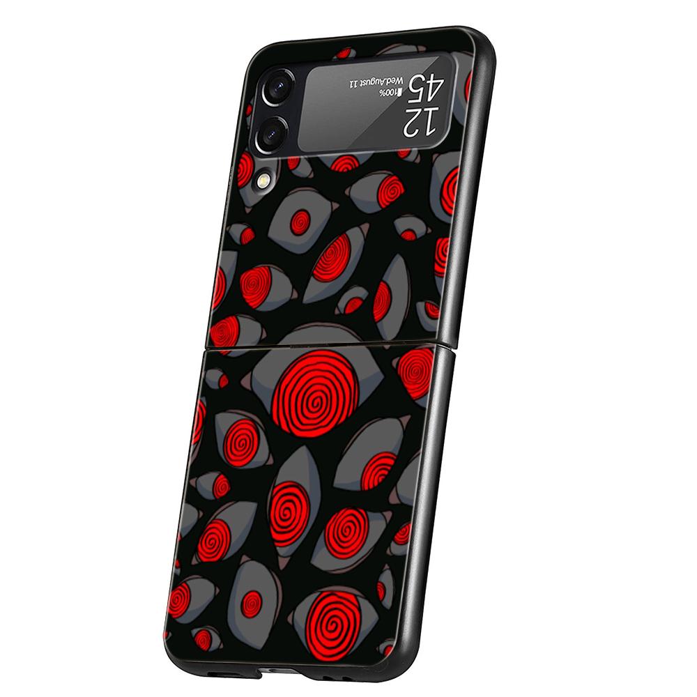 Hard PC Phone Case For Samsung Galaxy Z Flip 7 6 5 4 Black Cover For Galaxy Z Flip 3 Foldable Capas Trendy Cool Eyes Creative