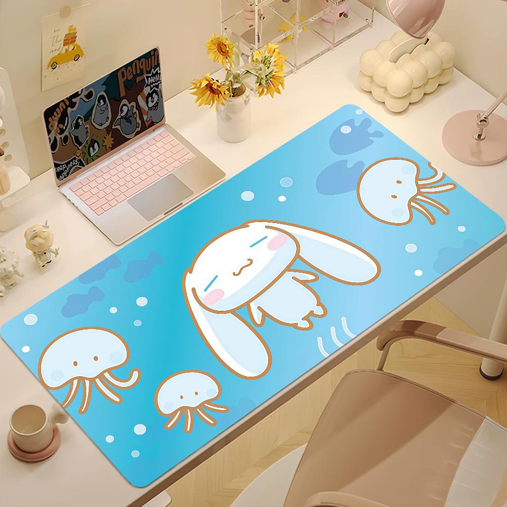 Cute Cartoon CCinnamoroll Mouse Pad Large Nonslip Lockedge Desktop Computer Desk Mat Keyboard MousePad Office Student