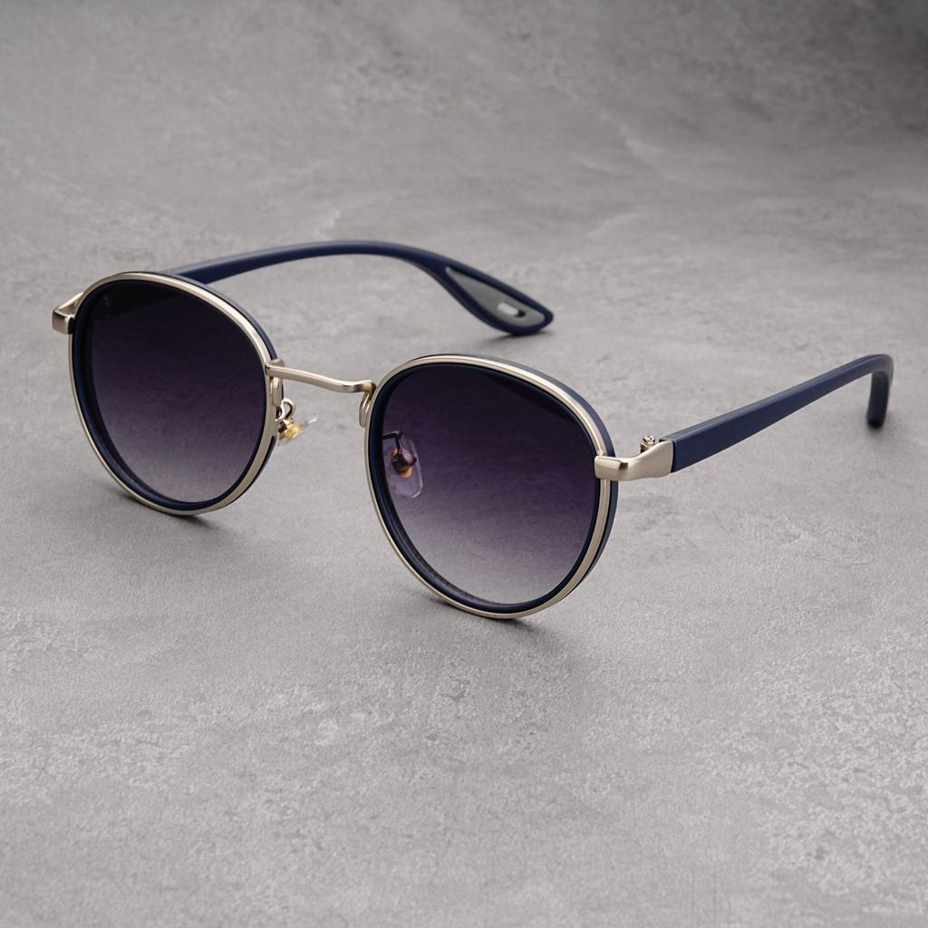 Retro Round Sunglasses Unisex Casual Outdoor Sun Protection Shades for Street Photography Travel