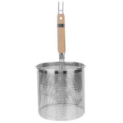 Stainless Steel Filter Spoon Kitchen Cookware Noodle Strainer Noodles Basket Colander Wooden Handle Household Baby