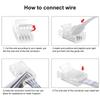 5/10/15Pcs 4Pin Solderless Rgb Led Strip Connectors 10Mm Quick Adapters For 5050 Multi-Color Track Lighting