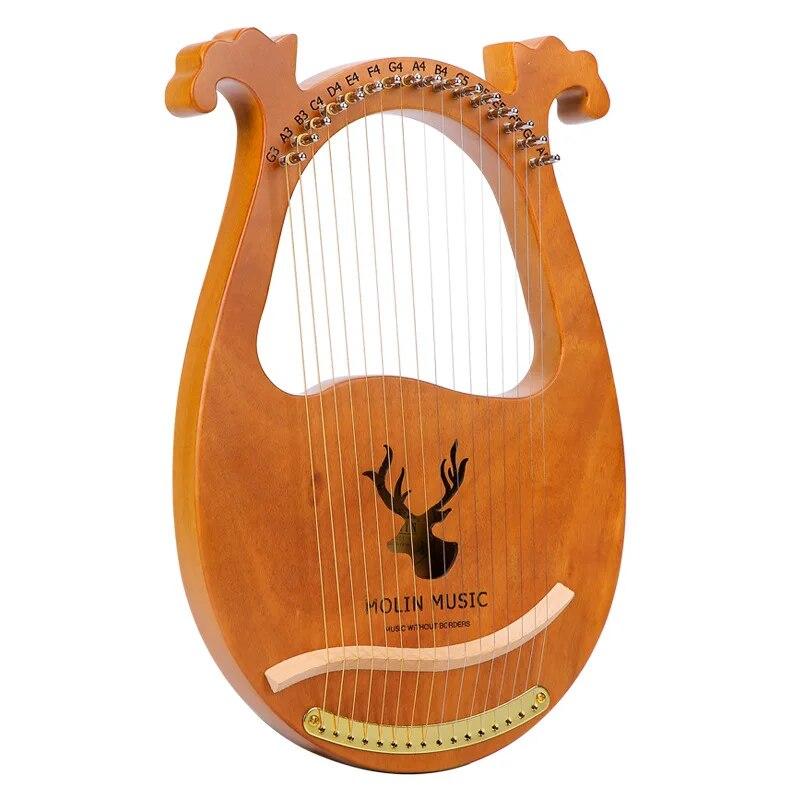 Lyre Harp 10/16/19/21/24 Strings Piano Harp Lyre Harp Mahogany Stringed Musical Instrument With Tuning Wrench Spare Strings